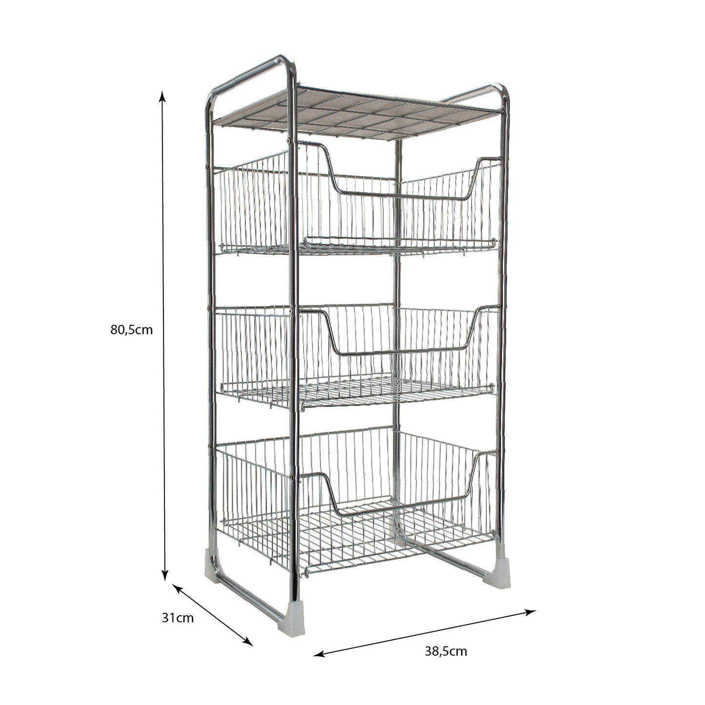 Organizador Estante Frutera Con Cubierta De 3 Niveles