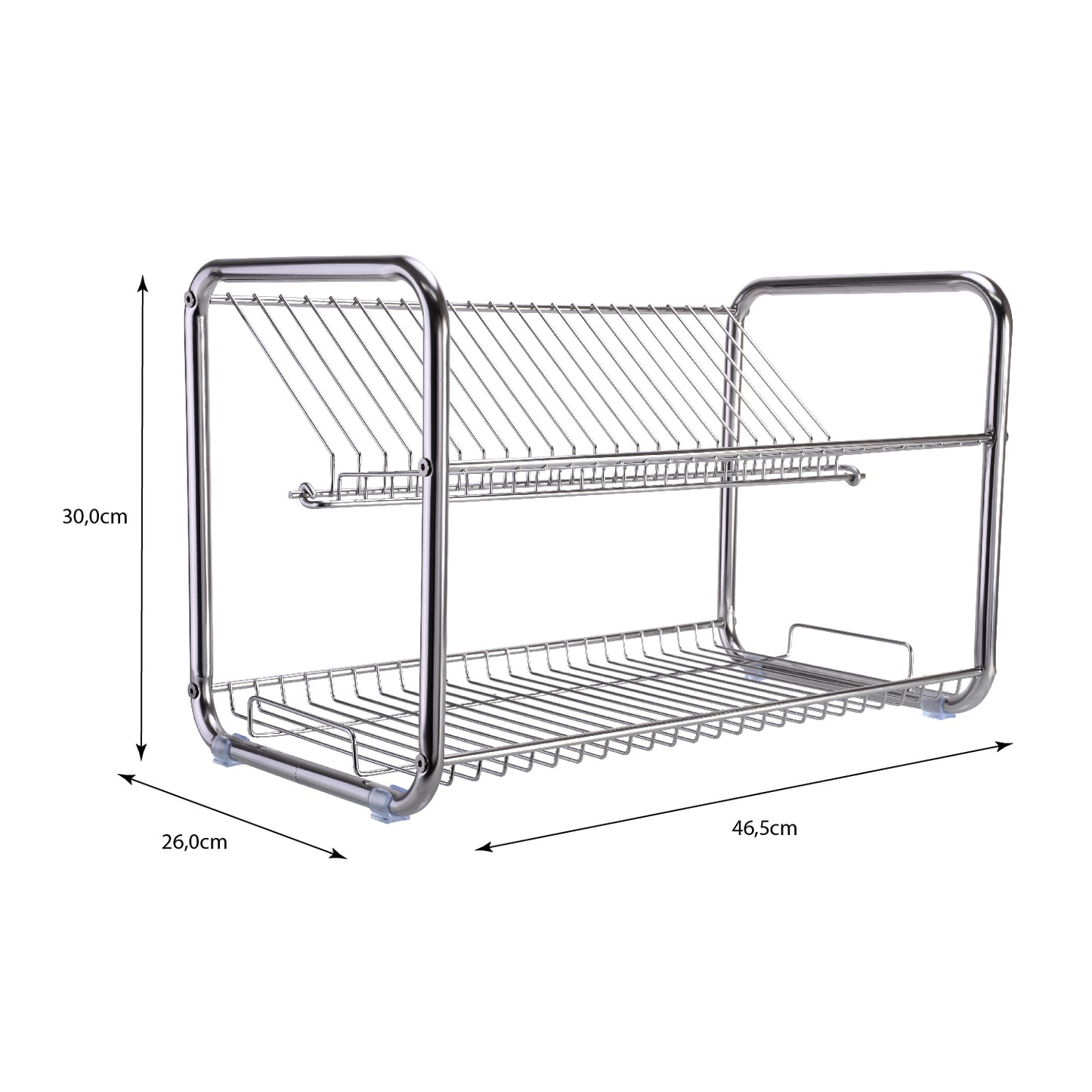 Secaplatos Escurridor 2 Niveles Acero Inoxidable 23 Platos