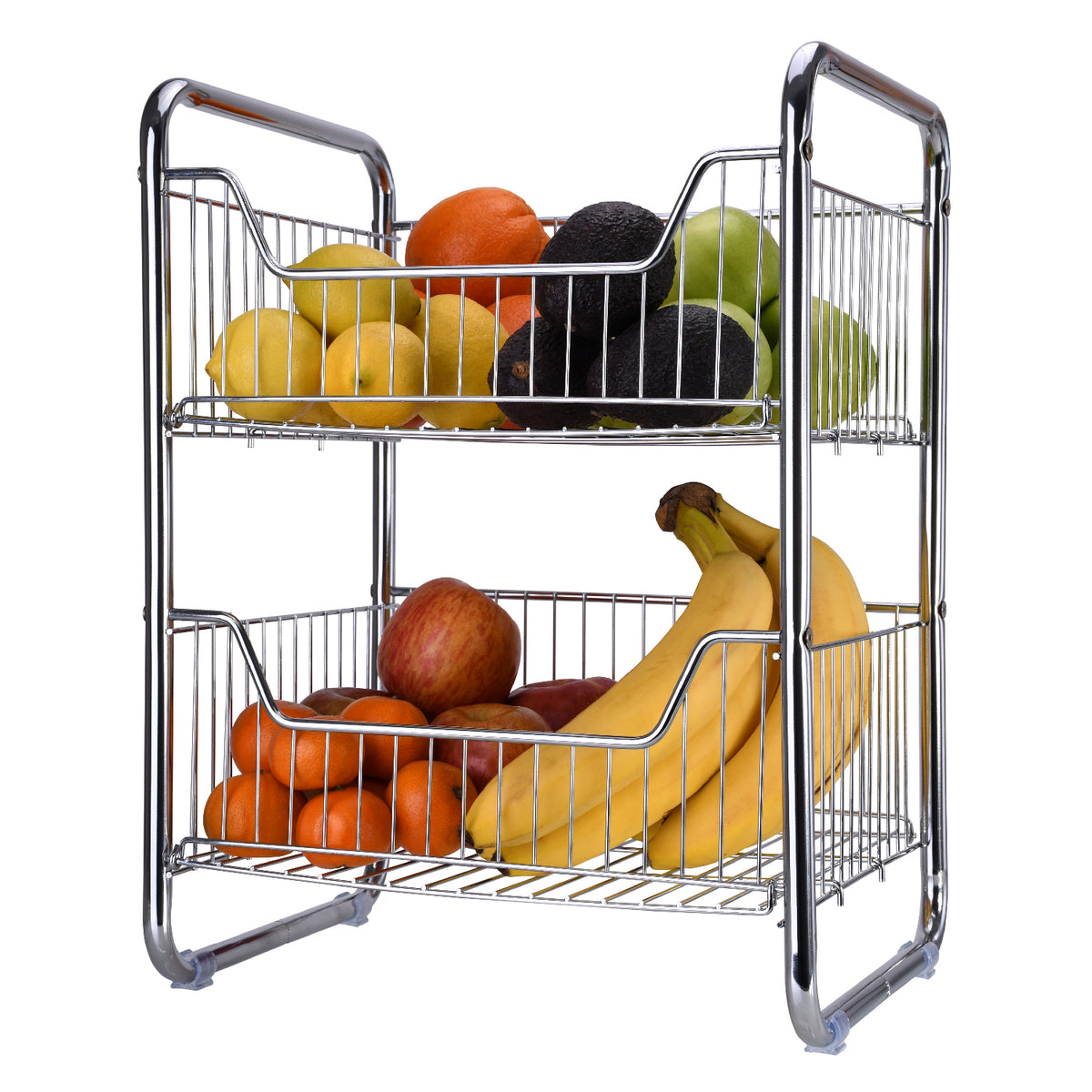 Estante Organizador Frutera Polo 2 Niveles Cromado