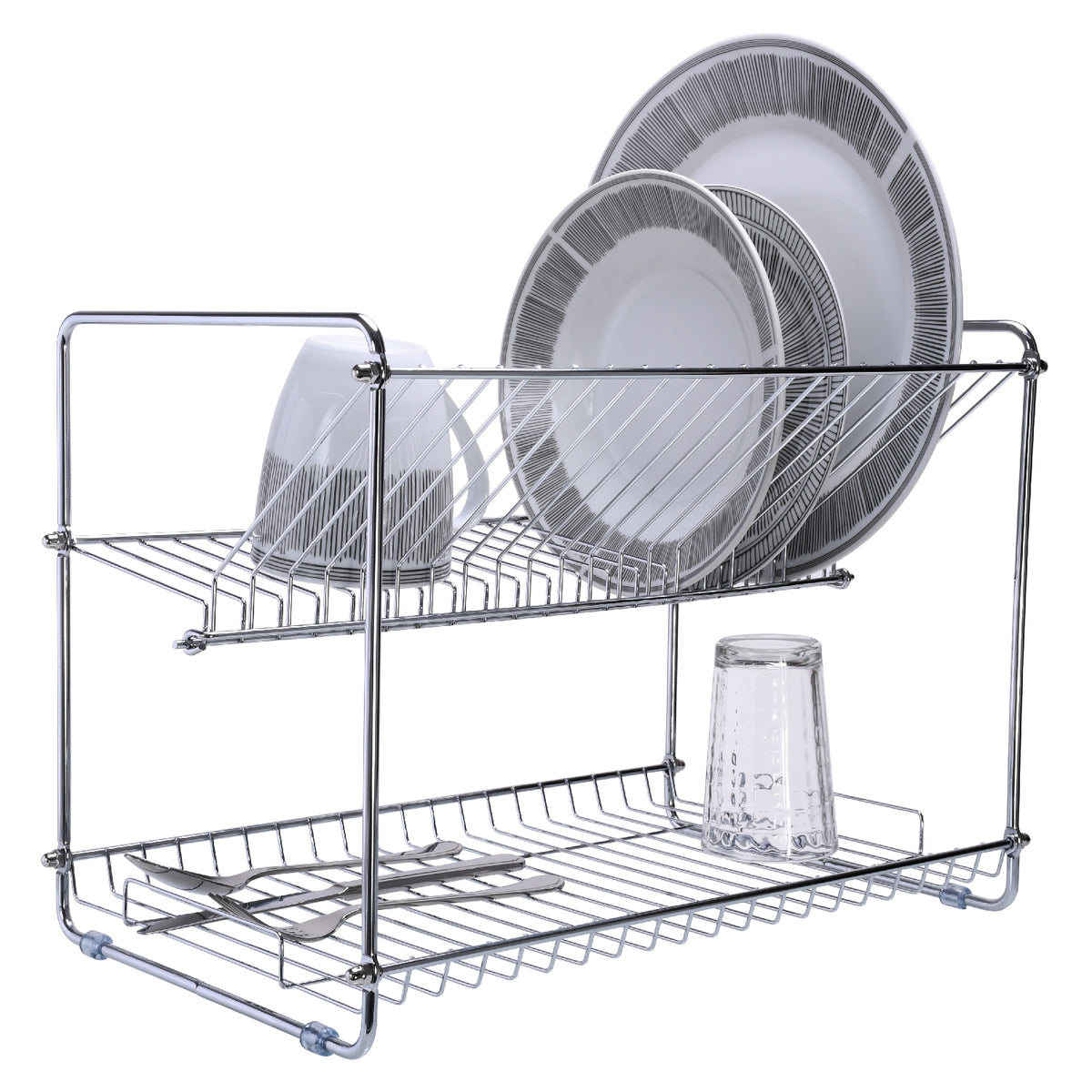 Secaplatos Boxline 20 Platos Colgable 2 Niveles Cromado