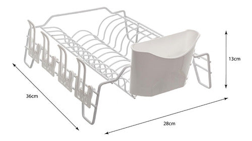 Secaplatos Escurridor Termoplastificado Blanco 12 Platos