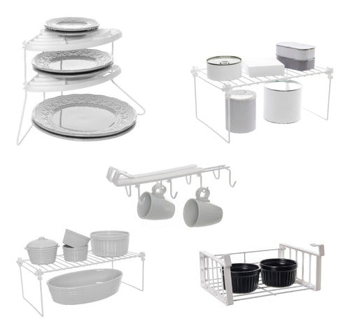 Kit Organizador Cocina 5 Unidades Blanco